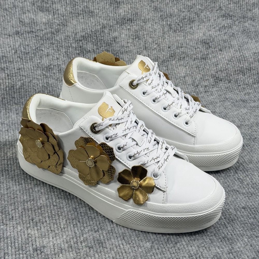 Karl Lagerfeld Paris Size-6.5 Womens Georgia Lace Up Sneaker Leather - Picture 13 of 13